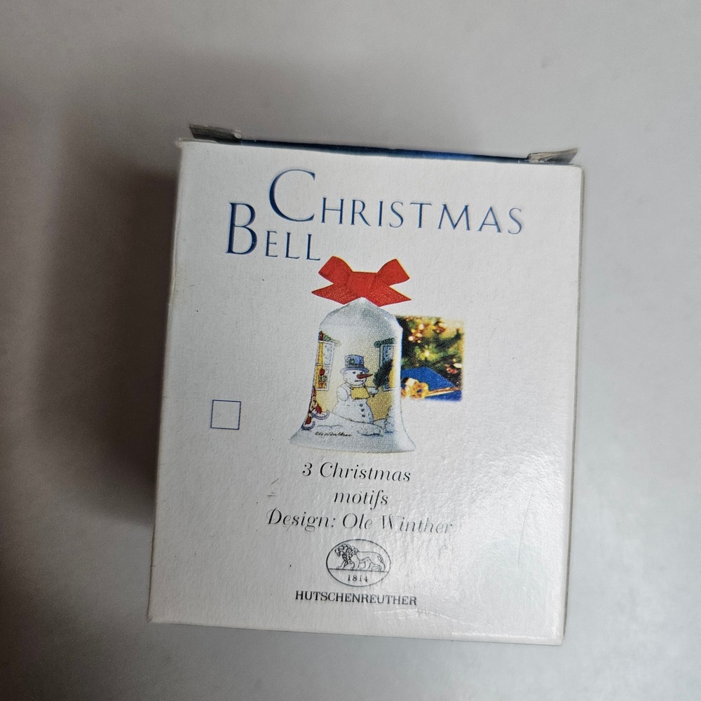 Hutschenreuther Porcelain Christmas Bell Ole Winther Spaziergang Ornament Boxed